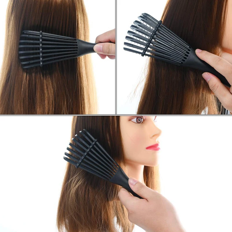 

Nylon Bristle Shampoo Brush Tangled Brush Set with 2 Different Edge Brushes 5 Hairpins on Both Sides for Separation