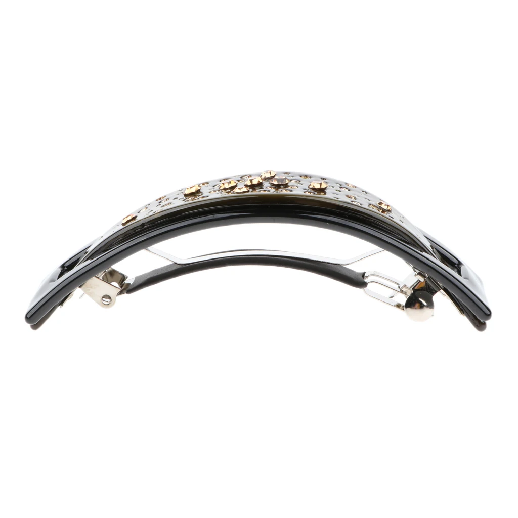 

Fashion Large Rhinestone Barrettes Women Hair Pins Automatic Hair Clip Ladies
