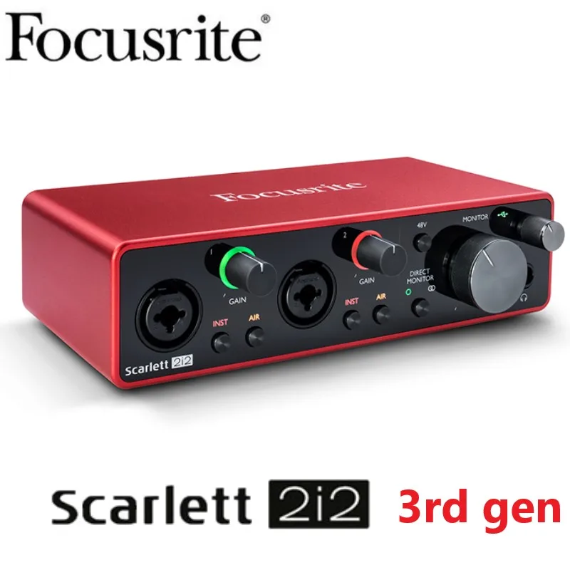 Обновленная новая звуковая карта Focusrite Scarlett 2i2 3 го поколения с профессиональным