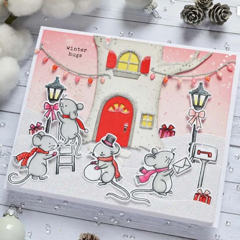 Рождественский светильник декоративный металлический трафарет для поделок