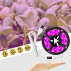 Светодиодный Grow светильник полный спектр USB растительная лампа полосы ручная развертка затемнения 2835 SMD DC 5V светодиодный Фито лента для семян растения цветы