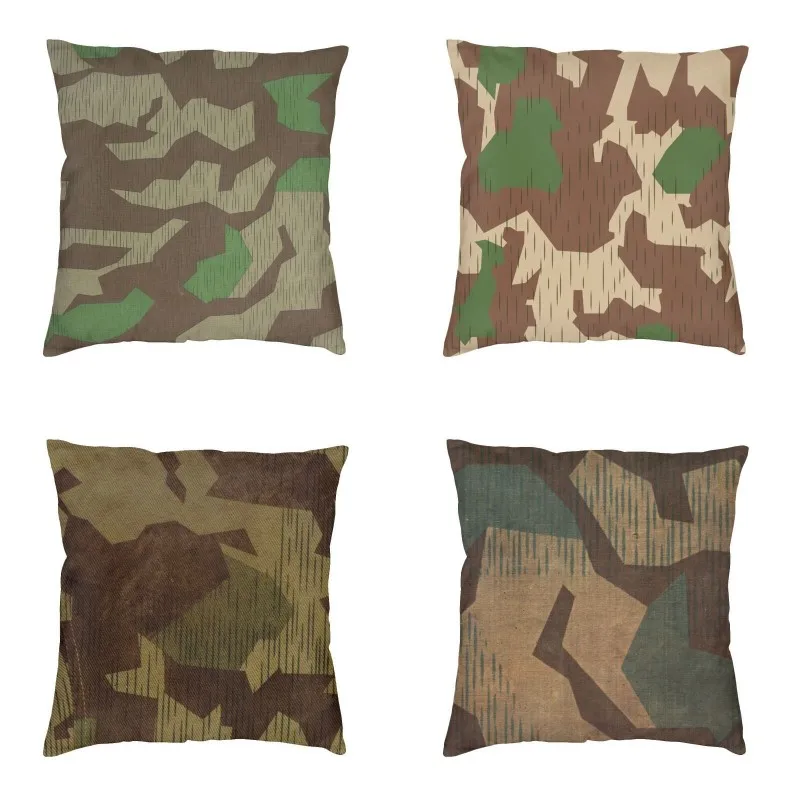Splittertarn Splinter Camo Camouflage Cushion Cover Bedding Sofa WW2 Military Army Art Throw Pillow Case Decoration Pillowcase