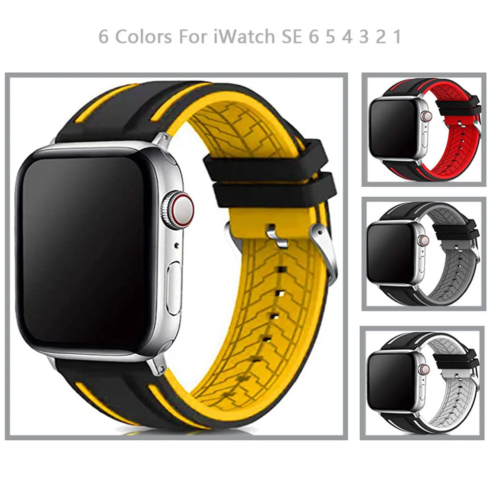 

Ремешок силиконовый для Apple Watch Band SE 6 5 4 40/44 мм iWatch series 3 42/38 мм