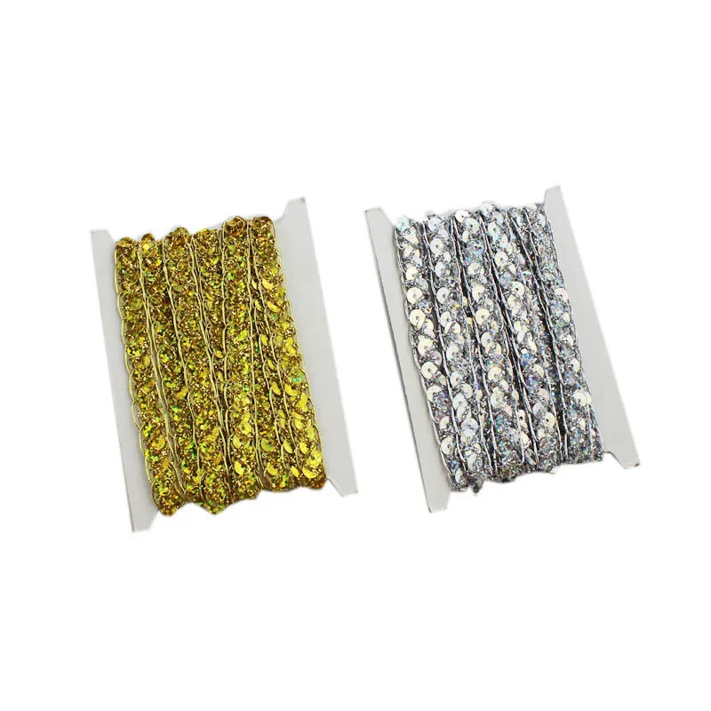 3 ярда 12 мм этническая лента с блестками и золотыми нитями для обуви платье