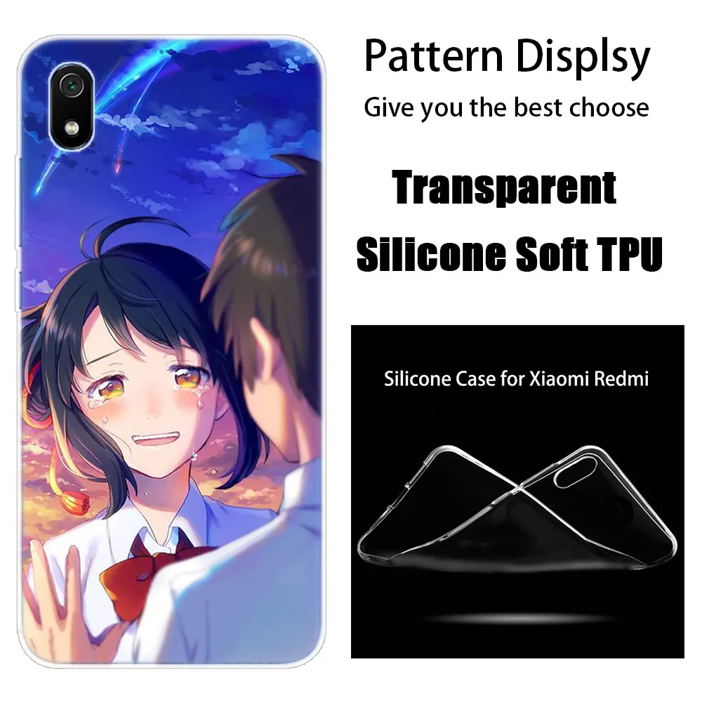 001 Роскошный силиконовый чехол аниме ваше имя Kimi no Na wa для Xiaomi Redmi K20 Pro 7 7A 6 6A 4X5 Plus S2 GO Note 8 7 6 5 Pro 4 - Цвет: 001