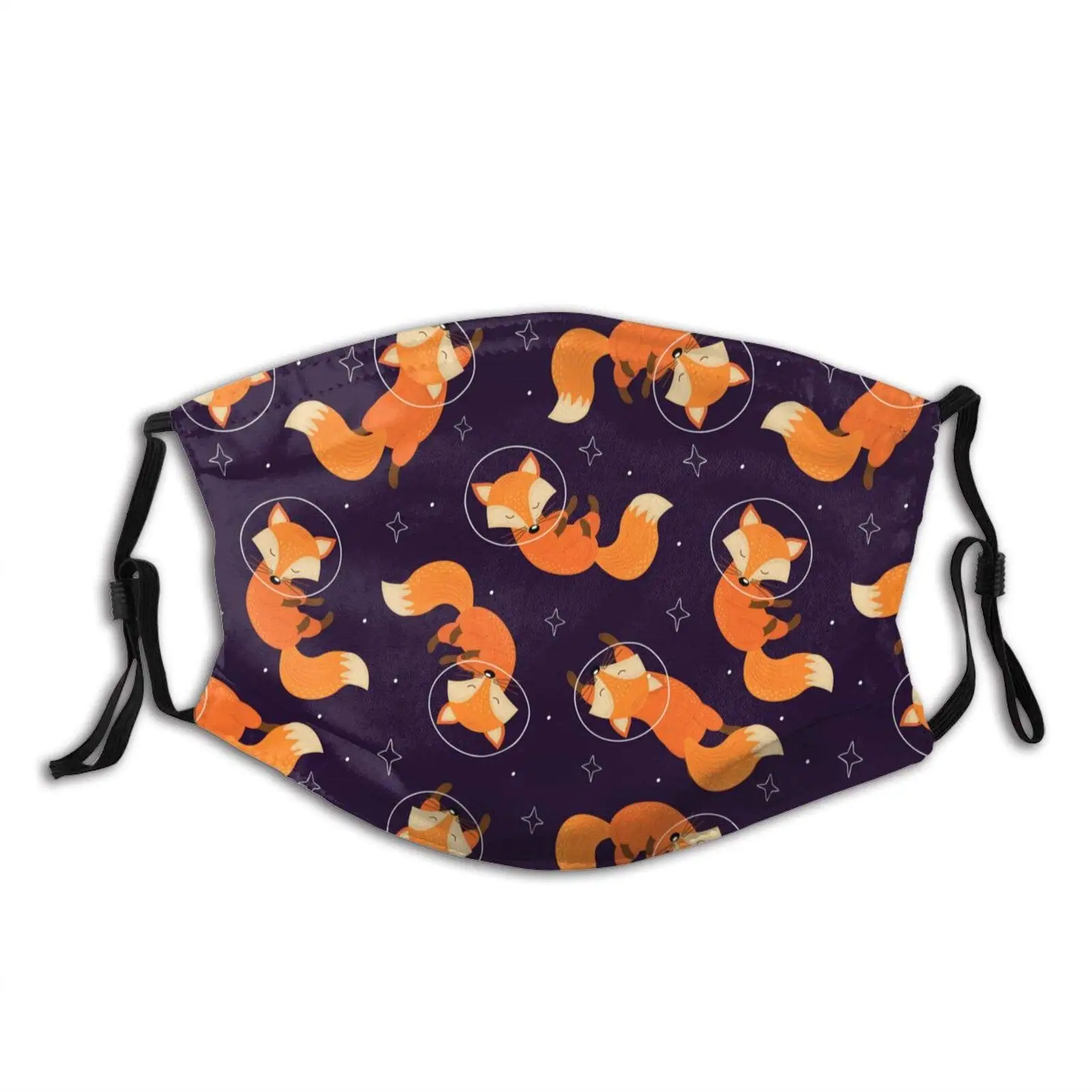 

Galaxy Fox Fantastic Animal Astronaut In Space Cloth Face Mask With Filter Pocket Washable Face Bandanas Balaclava Dust-Proof