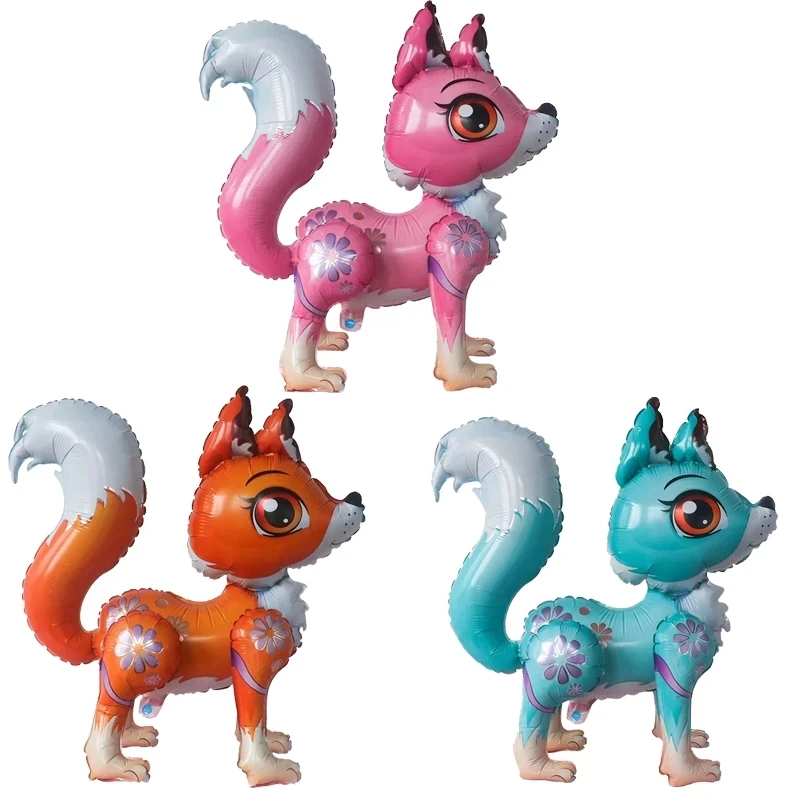 

1 шт., декоративные фольгированные шары в виде лисы