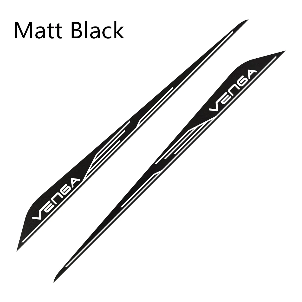 Matt Black 2 шт. наклейки на юбку для двери автомобиля Kia Venga Автомобильная виниловая пленка гонки спорт DIY Наклейка автомобильный Стайлинг принадлежности для тюнинга - Название цвета: Matt Black