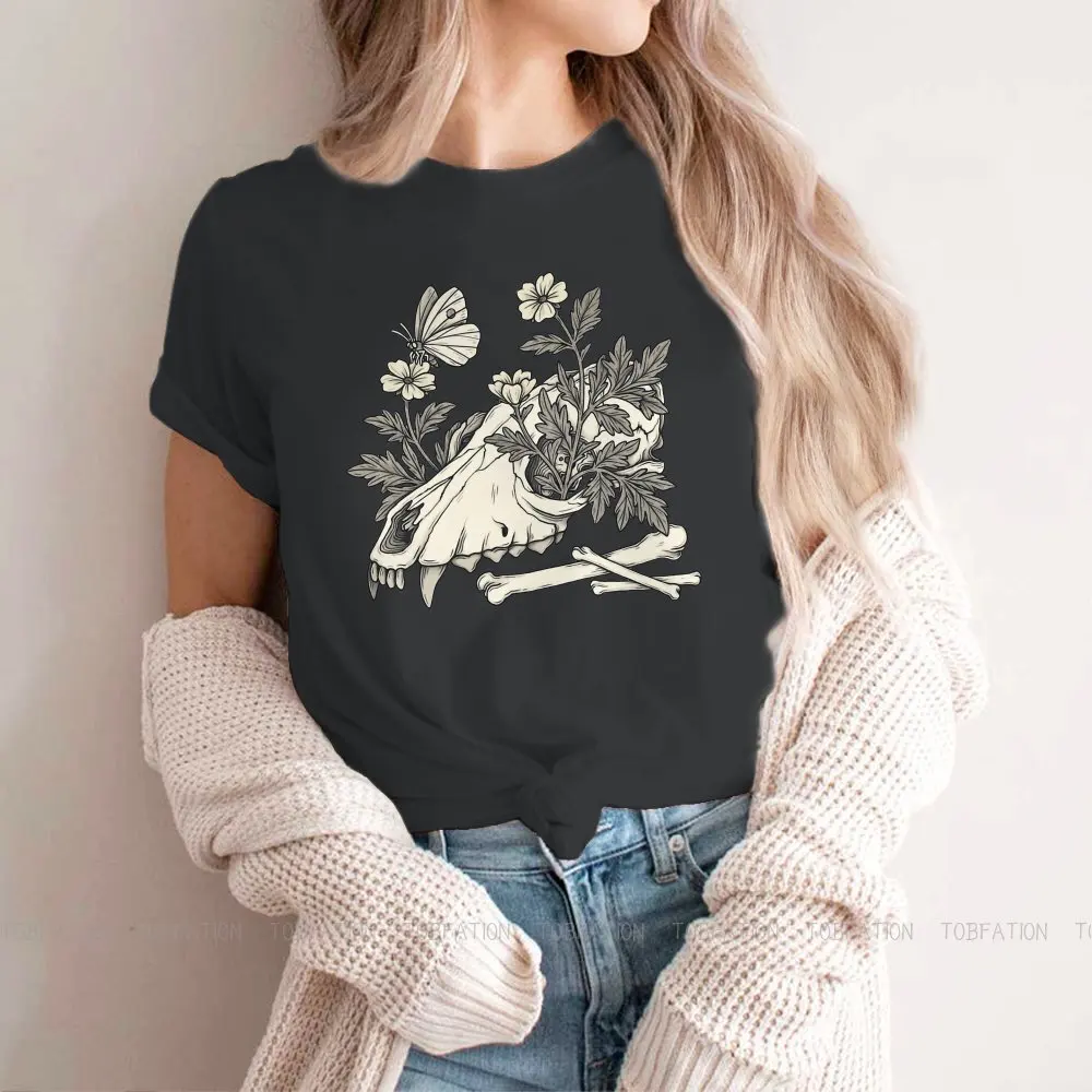 

Canine Skull Cultural Artistic Decoration Ugliness Original TShirts Flowers and Butterfly Personalize Homme T Shirt Tops 4XL