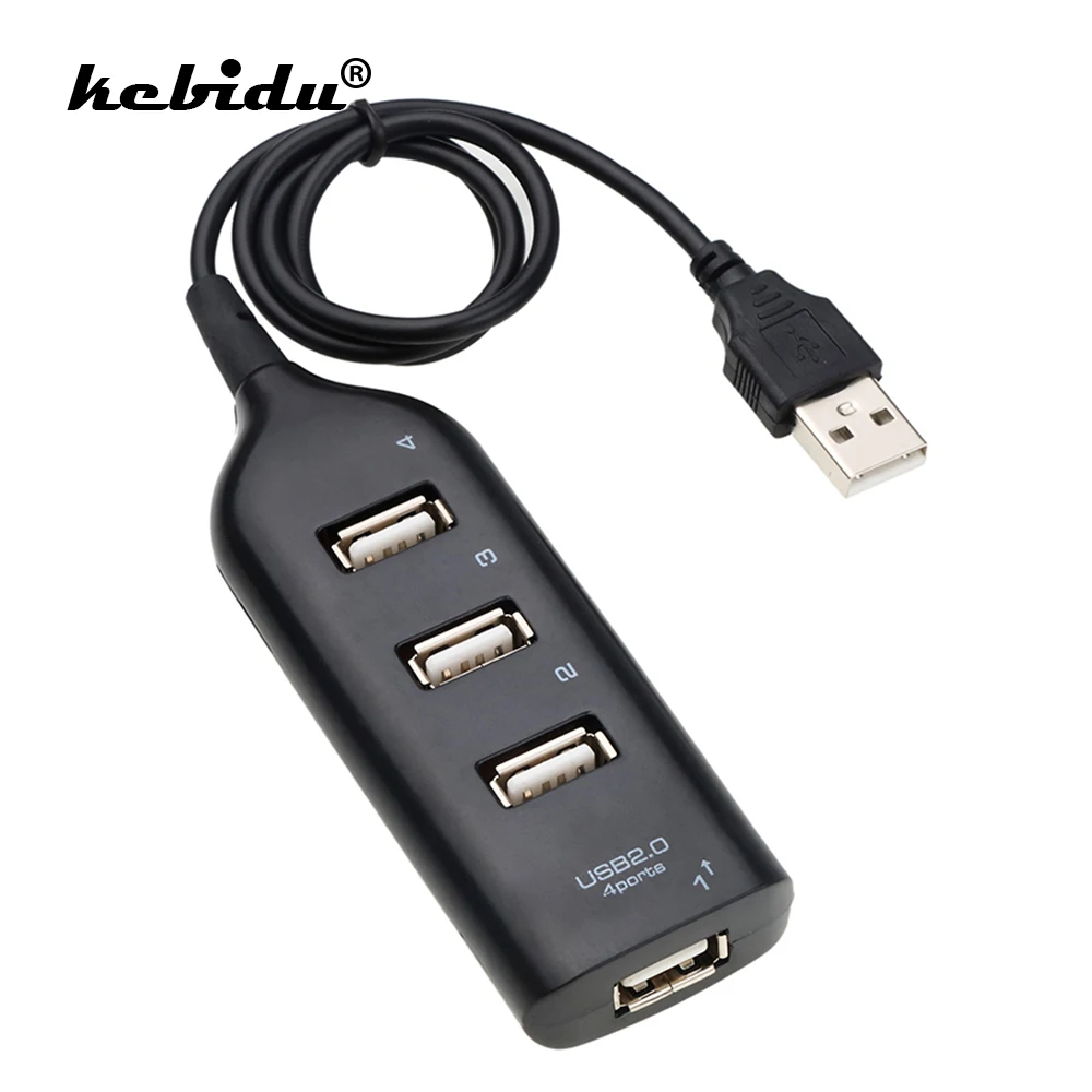 Kebidu высокого Скорость Универсальный usb хаб 4 Порты и разъёмы USB 2 0 концентратор с
