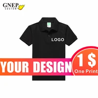 summer new childrens polo shirt custom fashion solid color lapel shirt cheap printing casual short sleeve shirt gnep2020 new