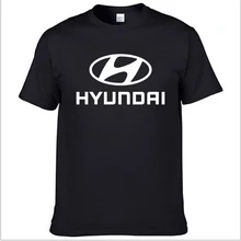 Футболка мужская с логотипом автомобиля Hyundai Повседневная