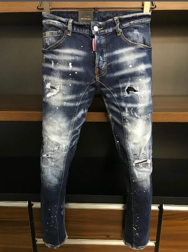 

2022 NEW Authentic classic dsquared2 WOMEn/Man Ripped Jeans Biker slim Jeans Men Pants DSQ2 A363