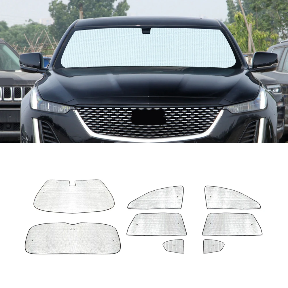 

For Cadillac CT5 2019-2021 Automobile Sunshade Cover Car Windshield Protector Front Side Window Sun Visor UV Protection Curtain
