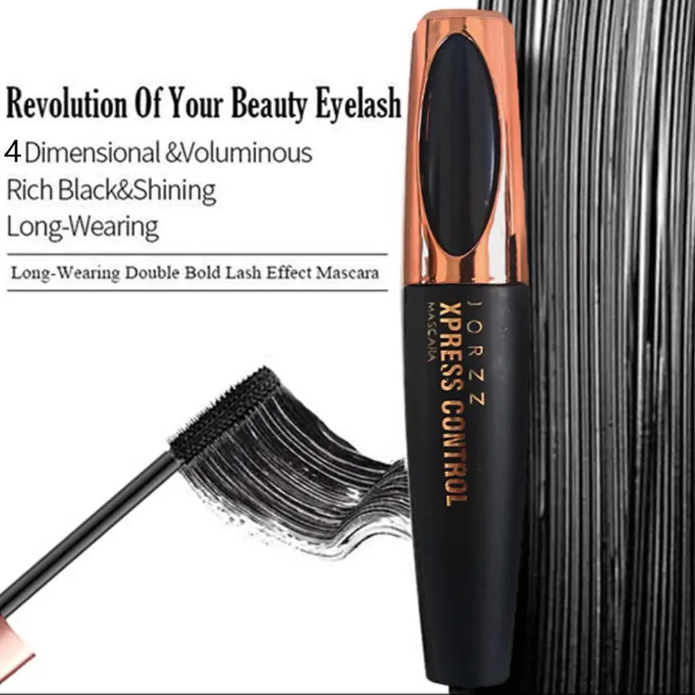 

Eye Mascara For Eyelashes 4D Silk Fiber Eyelashes Lengthening Mascara Waterproof Long Lasting Black Thick Eye Lashes Cosmetics