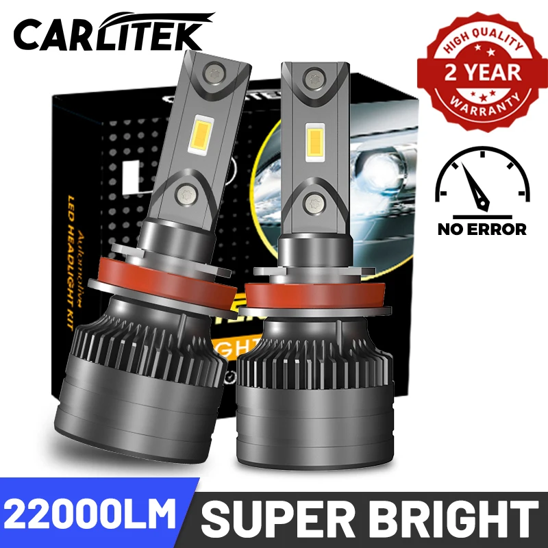 Светодиодная CAN шина CARLITEK H9 без ошибок универсальная H8 H11 H7 H4 лампы Turbo HB4 9006 HB3 9005