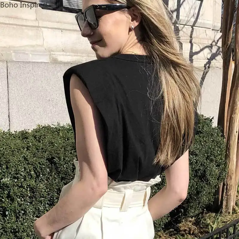 BOHO Inspired мягкие Топы для женщин черного размера плюс модные женские топы летние