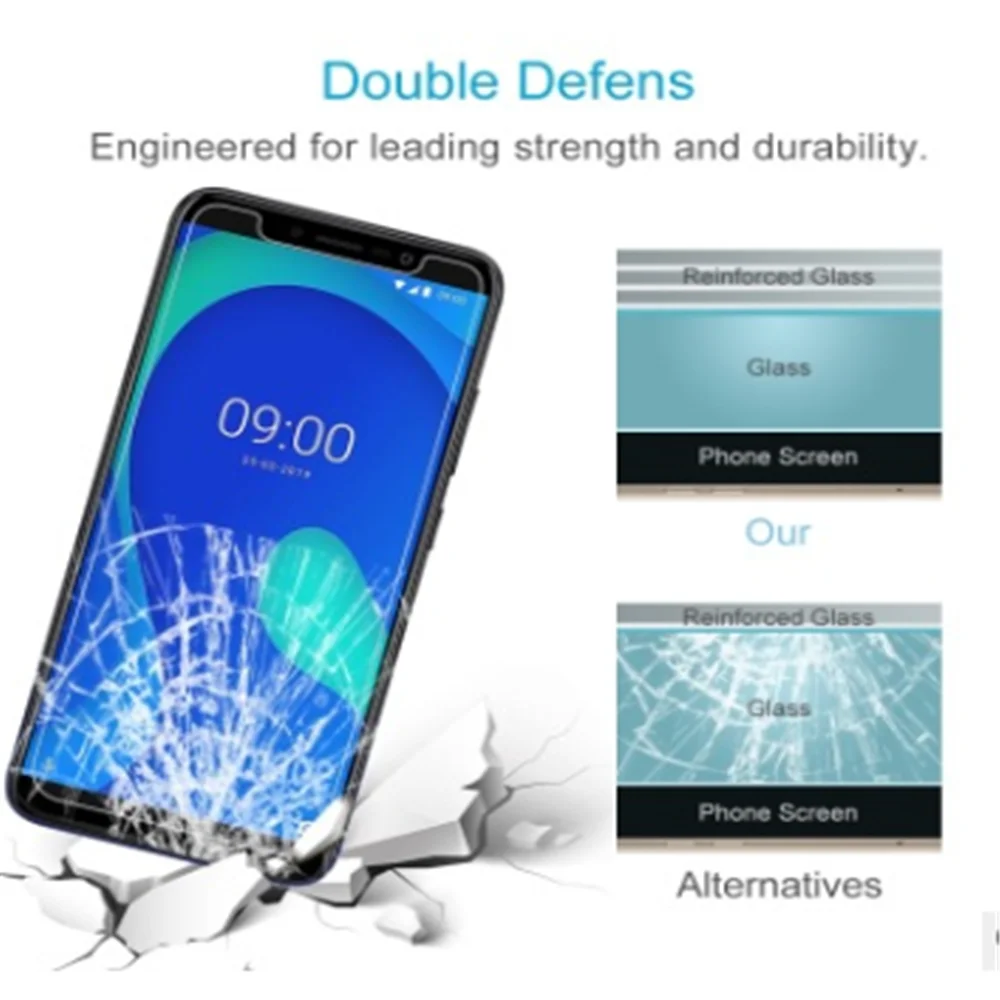 Подходит для Wiko Y80 0 26 мм 9H 2.5D пленка из закаленного стекла с закругленными краями|
