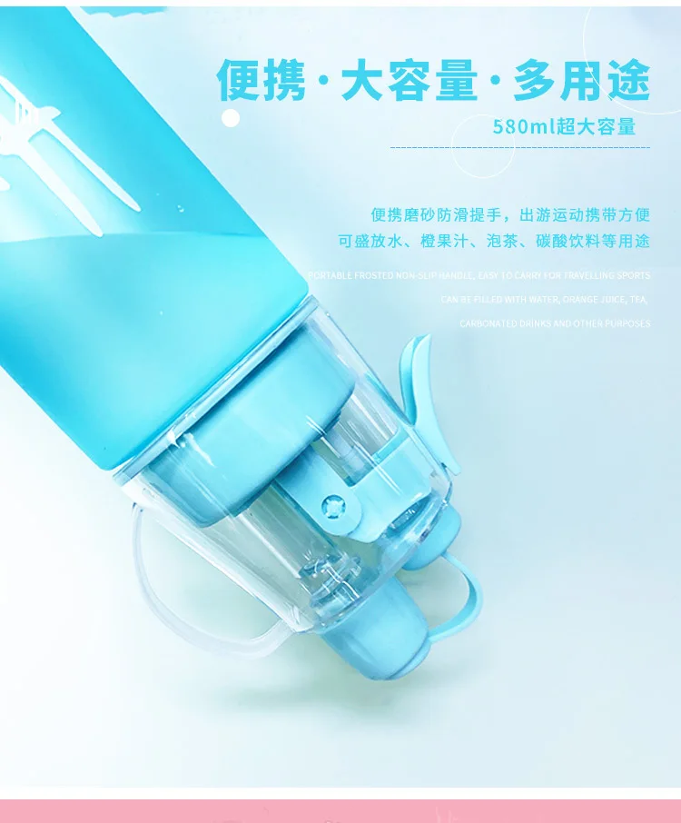 Спортивная чашка для воды с эффектом потертости летняя студентов портативная на