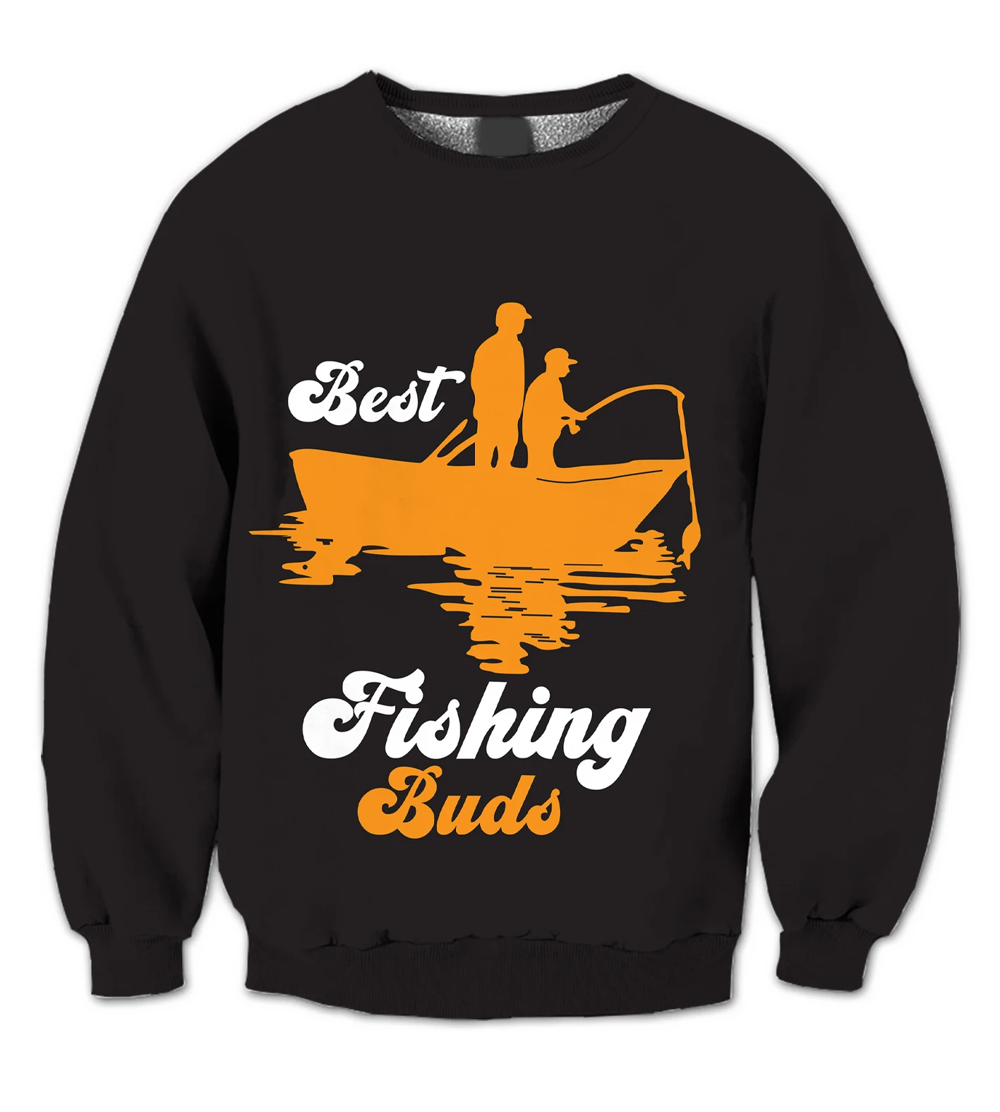 

Реальный американский размер США лучшие рыболовные бутоны сублимационный принт размера плюс размер круглый вырез Свитшот