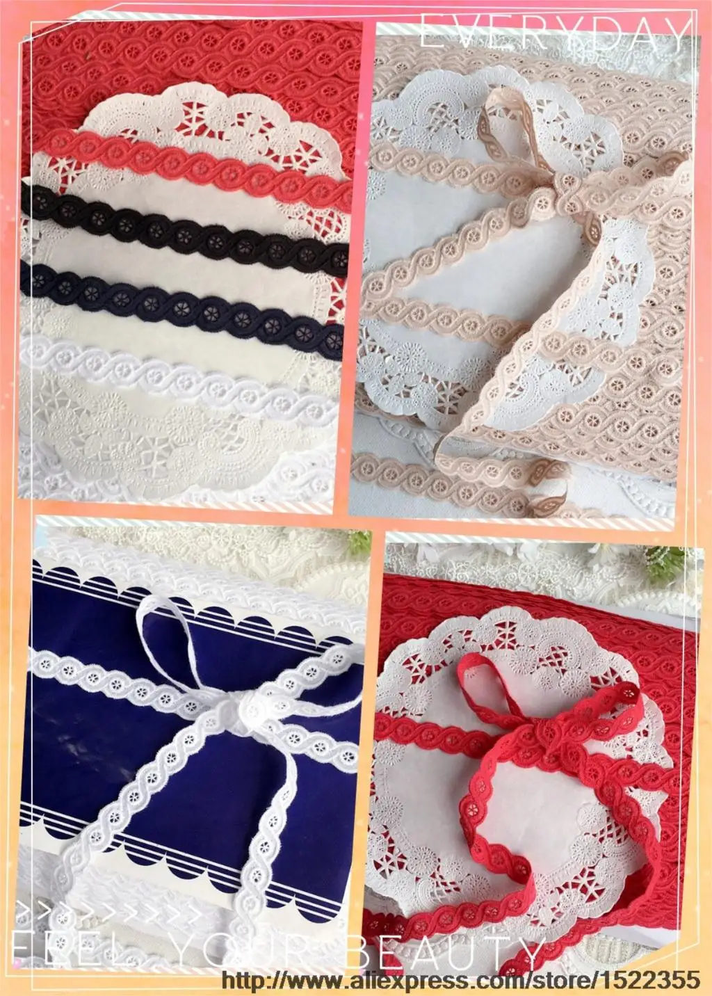 Разноцветная узкая ажурная хлопковая кружевная одежда ручной работы для малышей