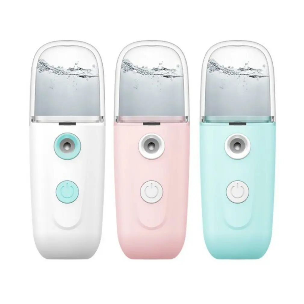 

New Handheld Portable Vaporizer Rechargeable Alcohol Spray Instrument Humidifier Water Replenishment Instrument Blue Bottom