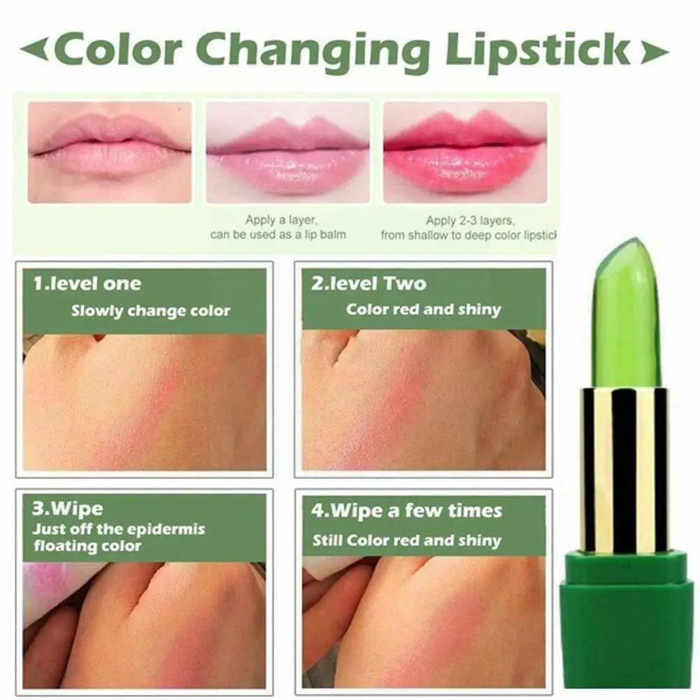 

Aloe Gel Chameleon Jelly Lipstick Plant Temperature Penny Lip Balm Coloring Gel Lipstick Jelly Aloe Change Vera D4z7
