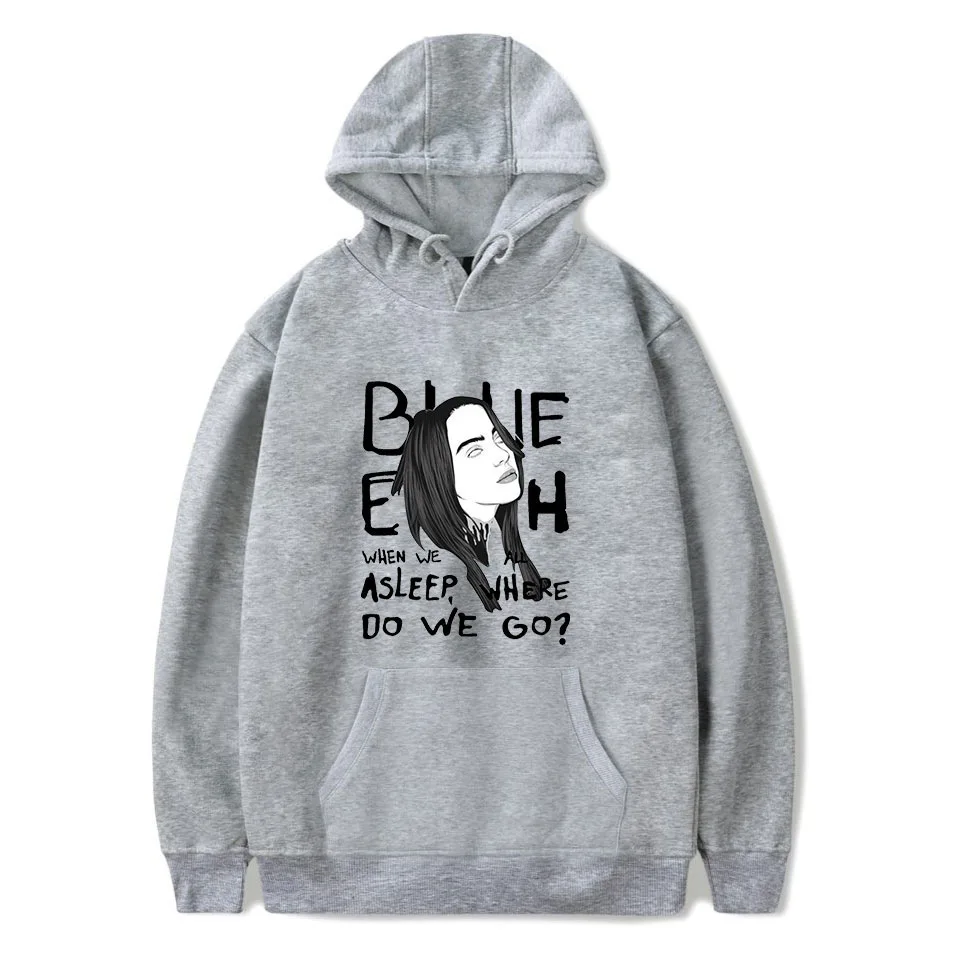 Приграничный европейский и американский стиль для Billie Eilish принт тренд для мужчин и женщин с Повседневная Толстовка с капюшоном