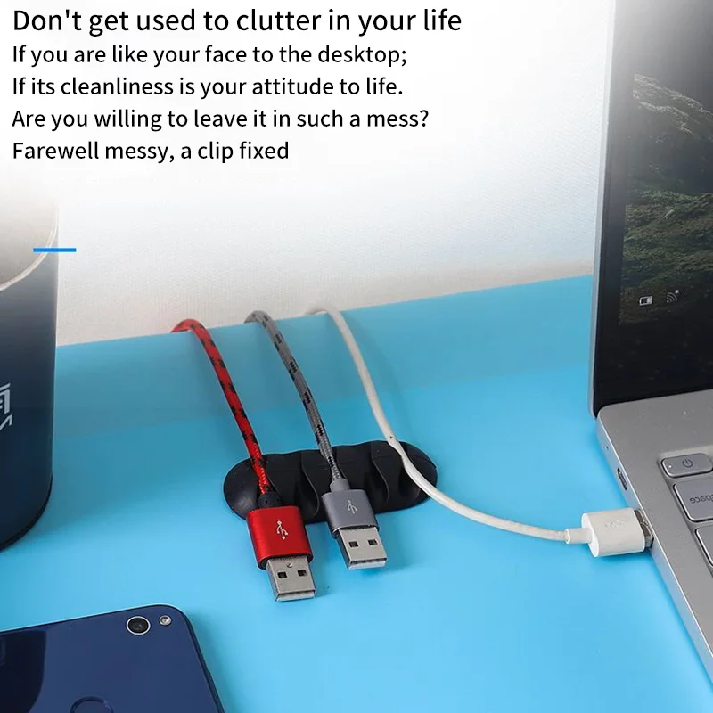 10 штук в наборе USB Кабельный Организатор намотки проволоки для рабочего стола