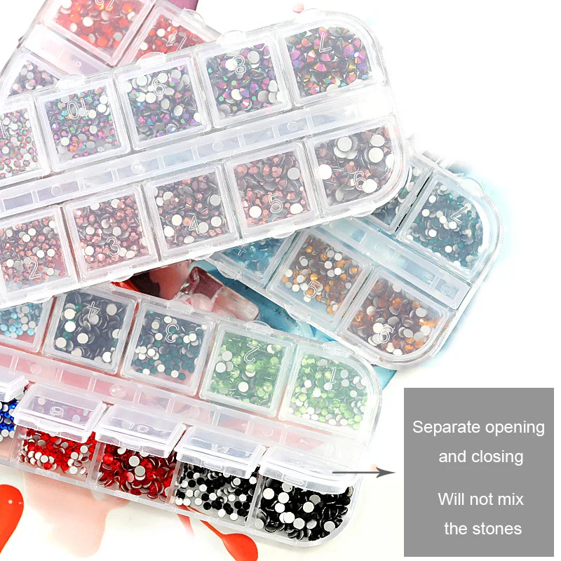 Высококачественный Набор стразов Красочные Стразы без горячей фиксации с