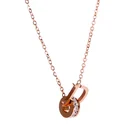 Цепочка MIQIAO из нержавеющей стали с титановым покрытием и надписью D