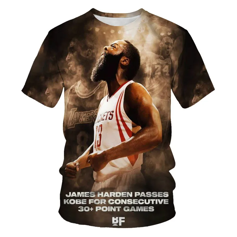 3D печать футболка мужская баскетбольная майка серии Harajuku модные