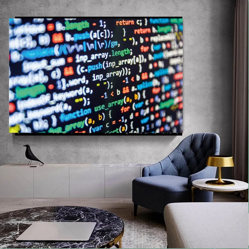 

Posters and Prints Computer Programming Code Funny Science Technology Wall Art Poster Bedroom Dorm Canvas Painting Home Decor