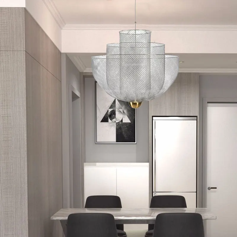 Люстра из розового золота для ресторана бара кухни острова навесная люстра