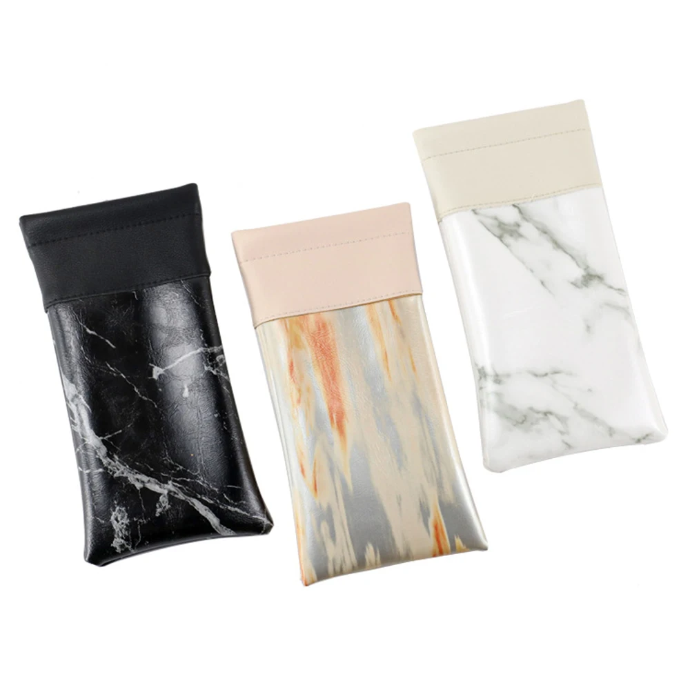 

Marble Pattern Glasses Box Phone Bag Waterproof Travel Women Eye Glasses Box Bag Case Protection Holder Eyewear Accessories