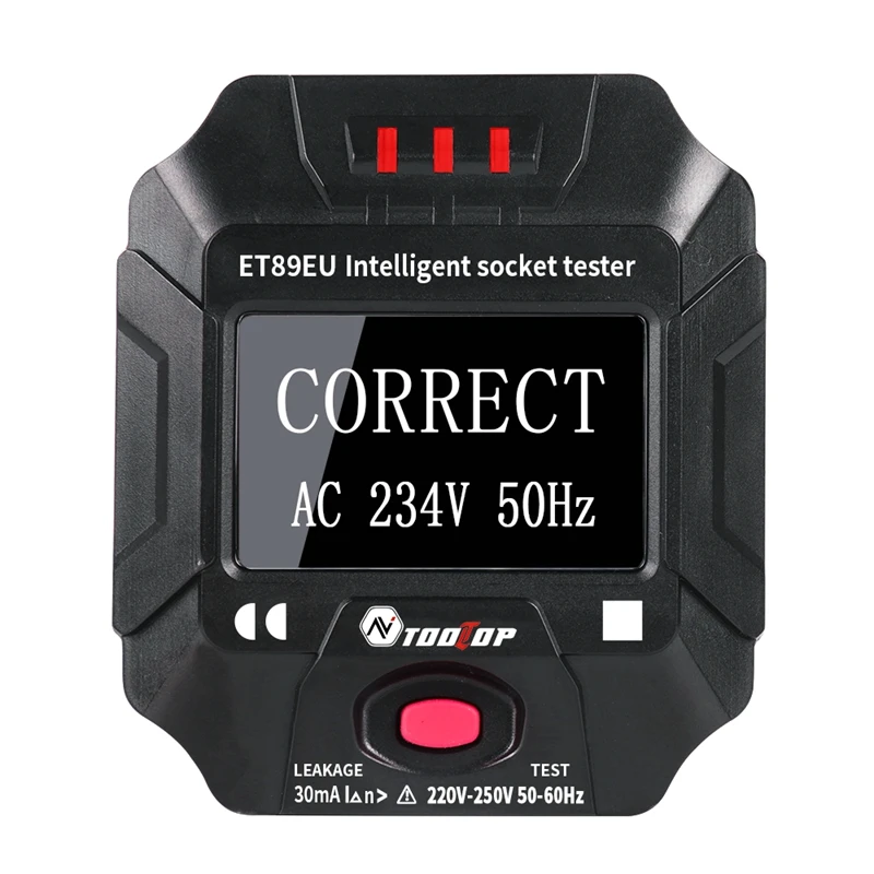 Тестер с цифровым дисплеем TOOLTOP ET89 измеритель частоты и напряжения тока нулевой