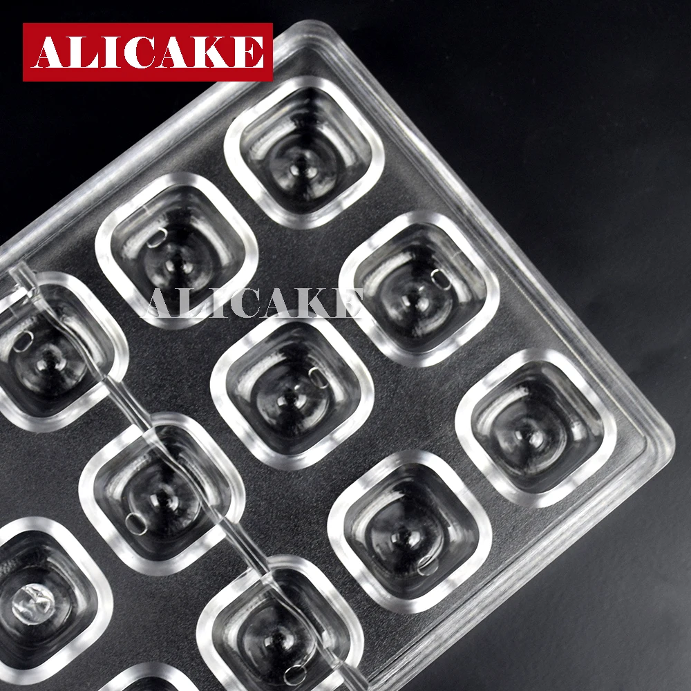 

3D Polycarbonate Chocolate Mold Concave Cube Forms Mold For Chocolates Bakery Baking Pastry Tools for Chocolate Tray Moulds