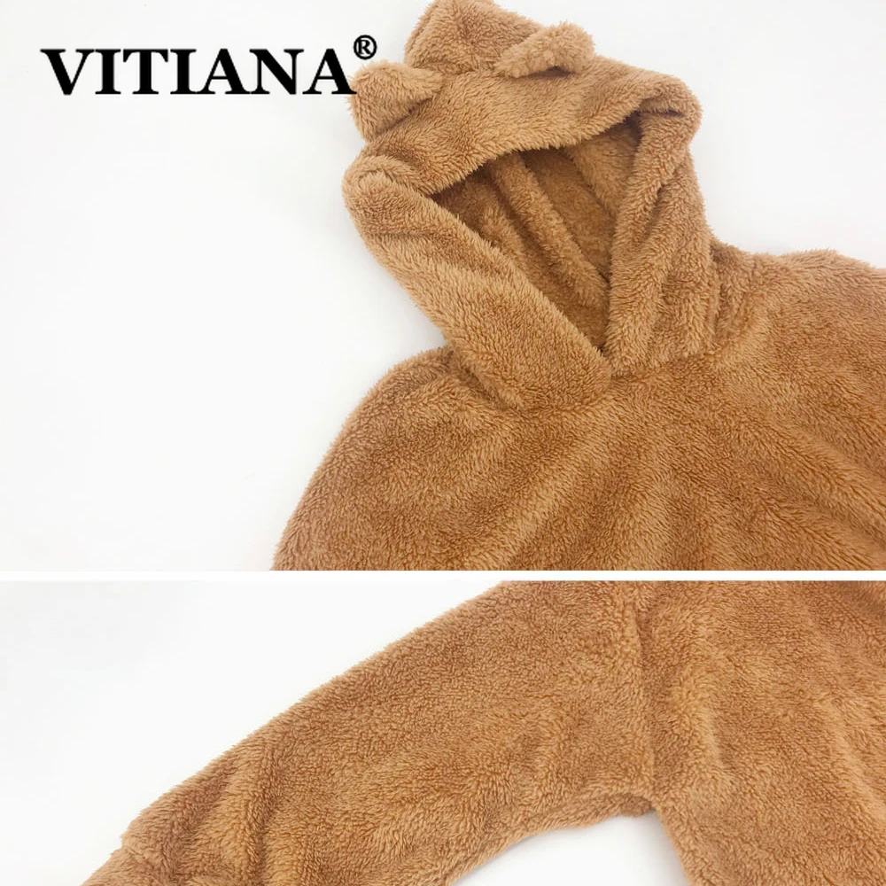 Женское короткое пальто VITIANA повседневное теплое мягкое из искусственного меха