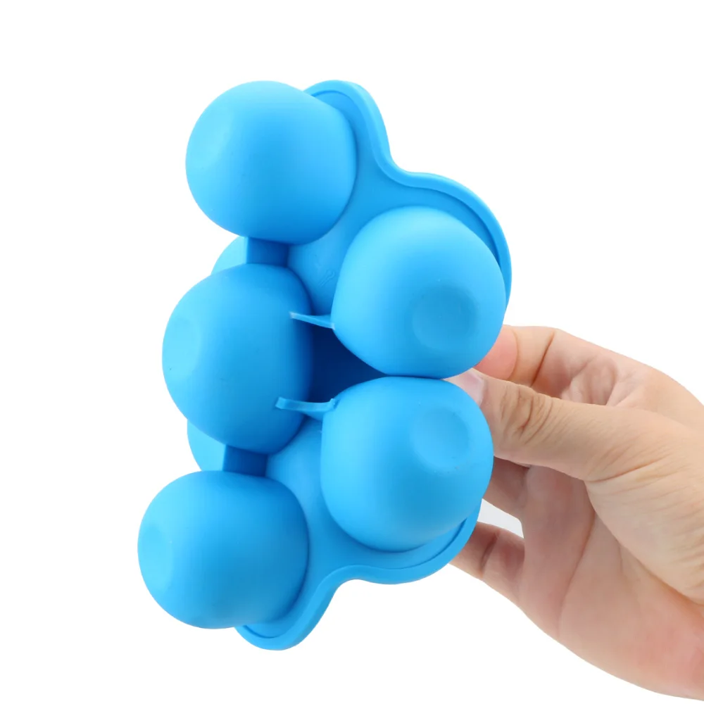 

Fruit Shake Accessories DIY Food Grade Silicone 7 Holes Ice Cream Ice Pops Mold Portable Ball Maker Tray Popsicle Mould