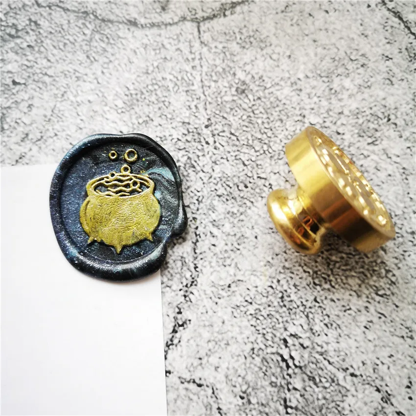 Happy Halloween Wax Seal Stamp - 60 Design Choices | Sealing Wax Stamp | Bat, Skull, Ghost, Owl, Witch on Broom image 6