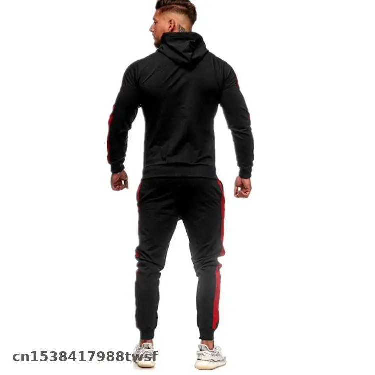 

2021 Men Tracksuit Set Sweatshirt Sporting hoodies Jacket + Pants Casual Men's Sports Suit fit for aprilia racing Tracksuit