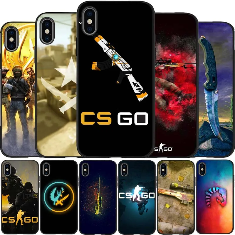 Черный силиконовый чехол для телефона cs go iPhone 13 12 XR XS Max 5 5S SE 2020 6 6S 7 8 PLUS X 11Pro 11 |