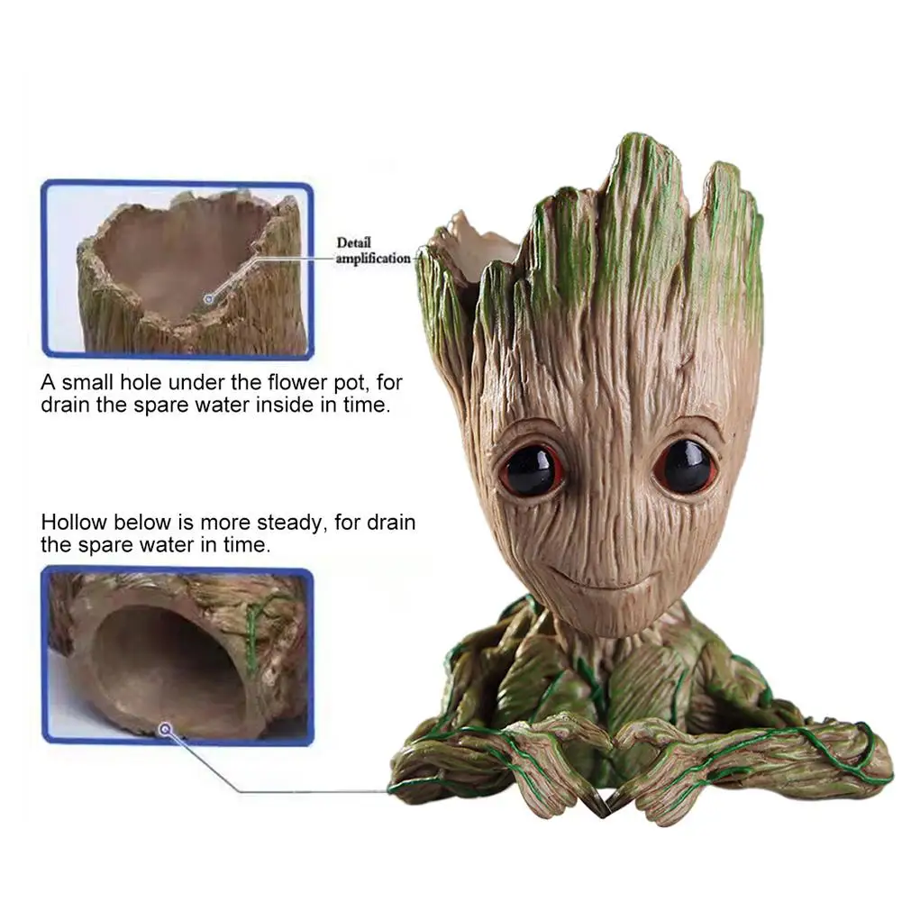 

Grootpop Flowerpot Cute Model Toy Pen Pot Flower Pot Planter Figurines Tree Man Garden Flower Gift For Baby Kids Drop Shipping