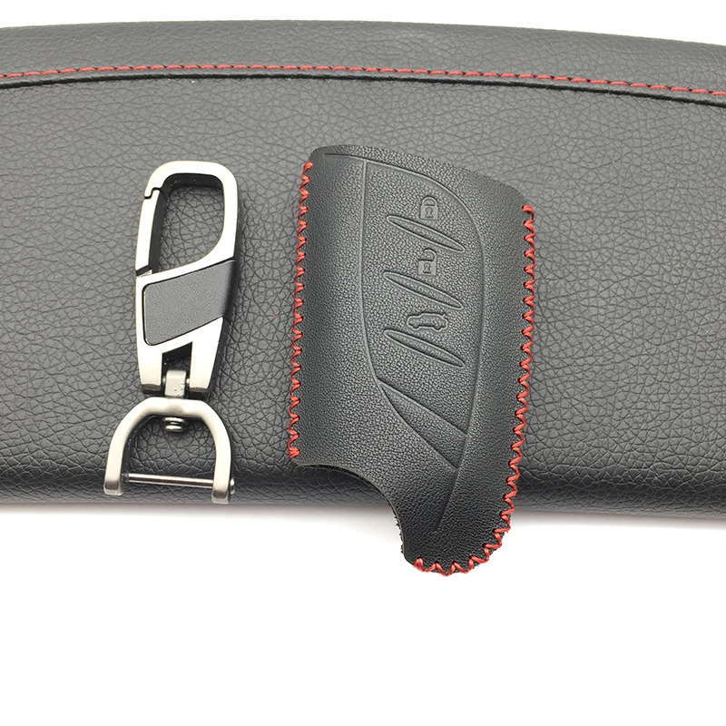 Модный стильный кожаный смарт-чехол для автомобильного ключа с верхним слоем 100%