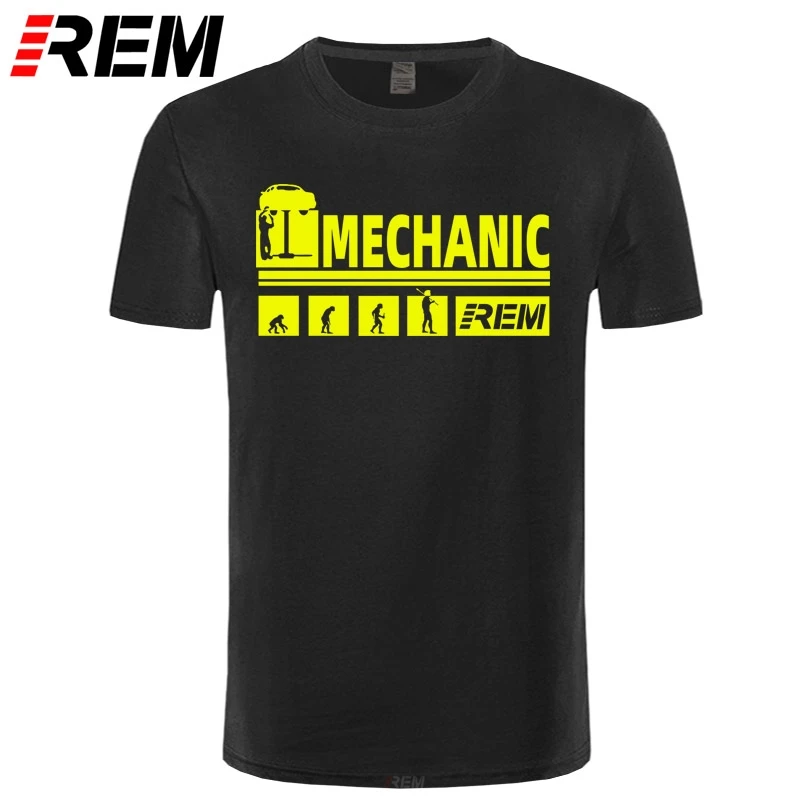 

New Mechanic Car T-Shirt Tops Funny Gift T Shirt For Men Tee Plus Size XS-5XL Summer Style Evolution Auto Mechaniker