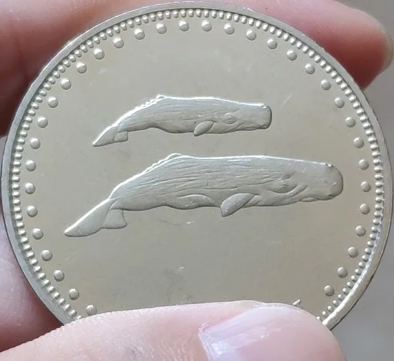 38 мм Tristan da Cunha Humpback 2008, настоящая коморативная монета, оригинальная коллекция
