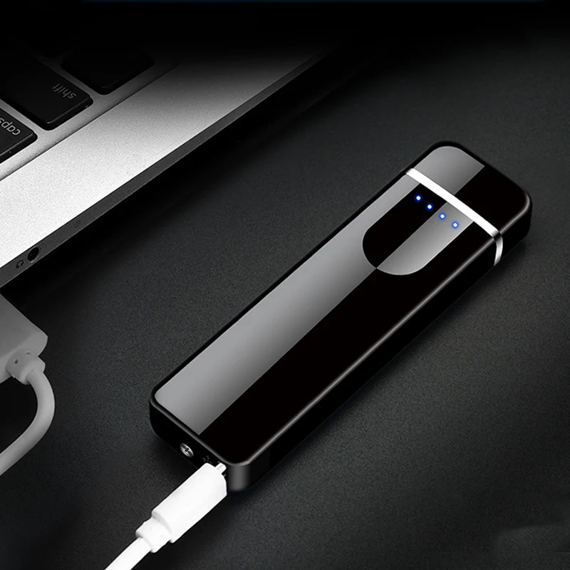 Ветрозащитная USB-зажигалка с сенсорным экраном быстрое зажигание без подарочной