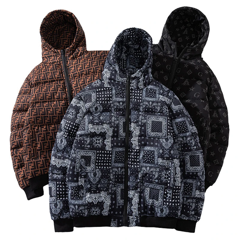 

Куртка мужская с капюшоном, модная мягкая ветрозащитная теплая уличная куртка с надписью и цветком, свободная верхняя одежда, большие разме...