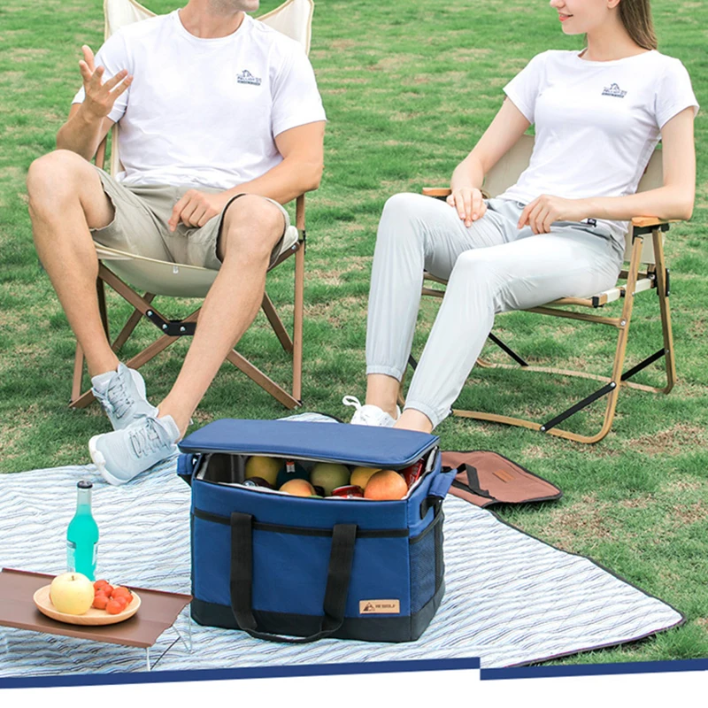 

Portable Picnic Bag Large Capacity Multifunctional Insulated Storage Bag for Home Outdoor Camping Home Storage & Organization LB