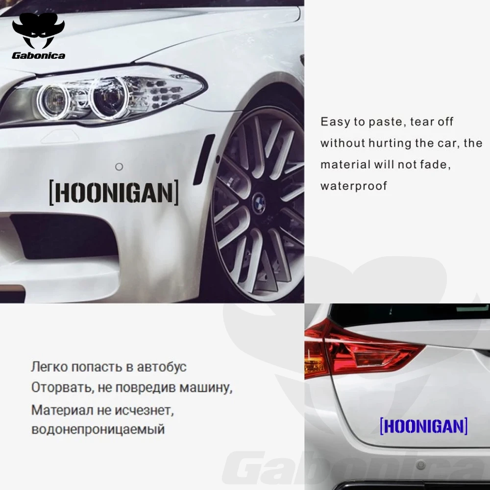 Car Stickers HOONIGAN Funny Motorcycles Reflective Decoration Custom Sticker Auto Body Decal Tuning Accessories | Автомобили и